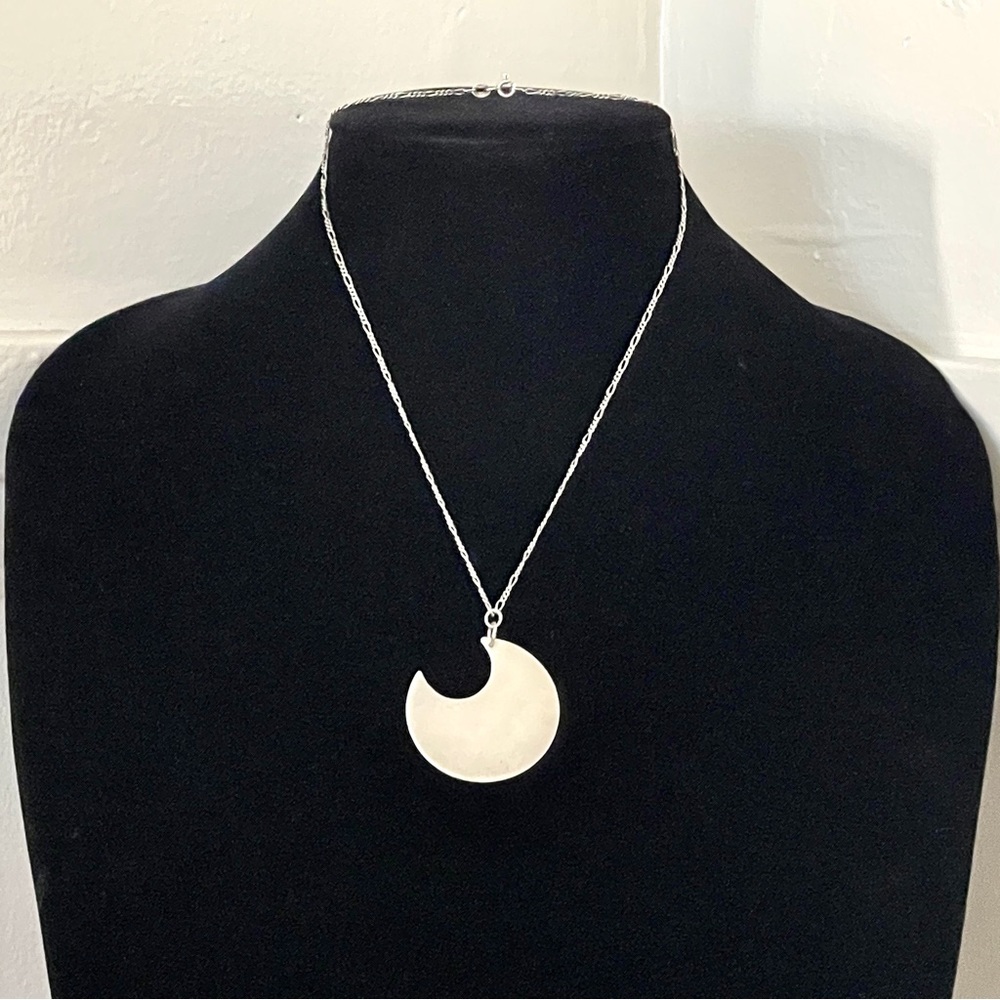 Moon and chain sterling silver.